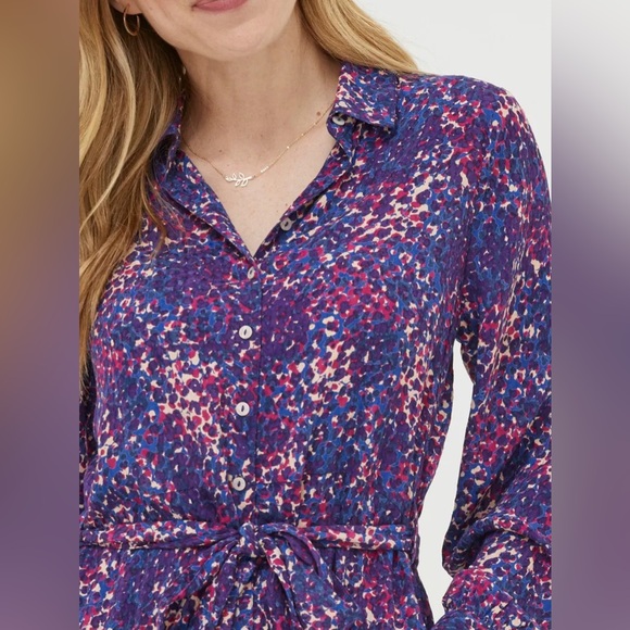 NWT - Fat Face Women's Charlie Layered Spot Shirt Dress - US 12/L - Picture 4 of 14